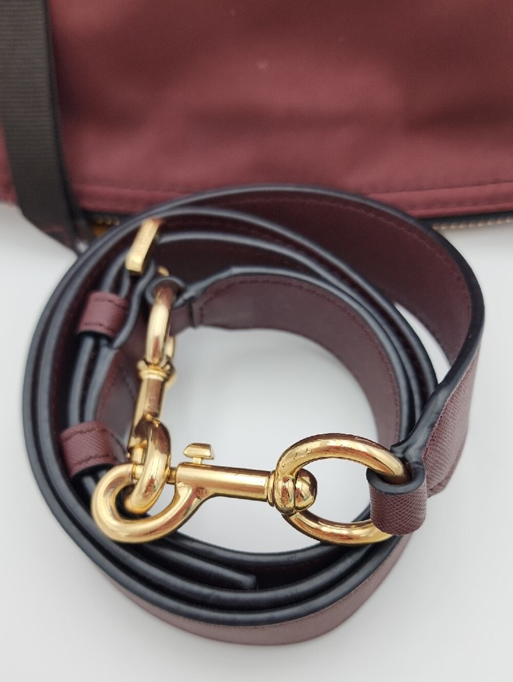 Marc Jacobs Wine Nylon Crossbody with Gold Hardware - Picture 3 of 16
